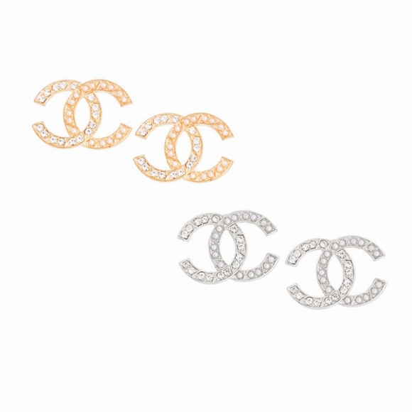 NWT Rhinestone Stud Earrings - Picture 2 of 2